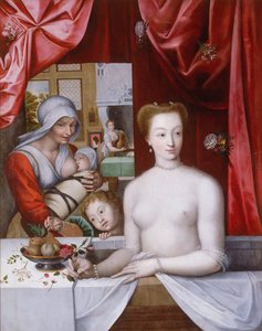 Gabrielle dEstrées i badekaret